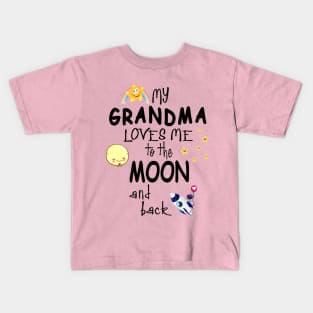 My Grandma Loves Me Kids T-Shirt